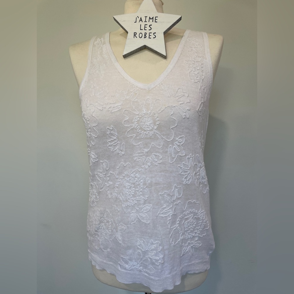 PURE DKNY - white sleeveless blouse